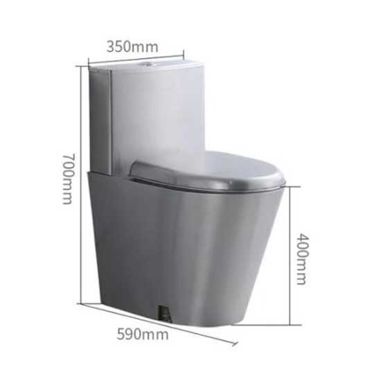 Bồn cầu inox SW Dauer SW398 xả nhấn Bồn cầu inox SW Dauer SW398 xả nhấn