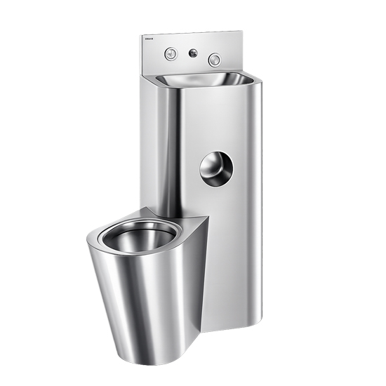 Bồn cầu inox SW Dauer SW433-45 kết hợp chậu rửa