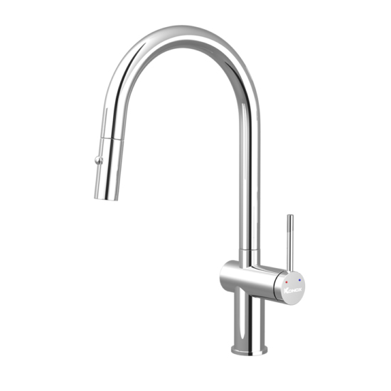 Vòi rửa bát Konox Comfor Chrome dây rút