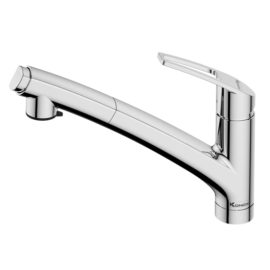 Vòi rửa bát Konox Kira Chrome dây rút
