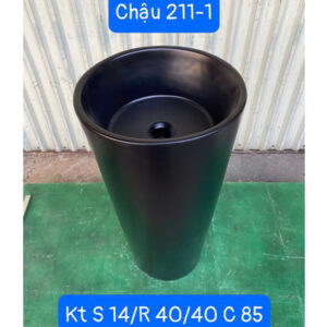 Chậu liền chân Kokku 211-1 màu đen