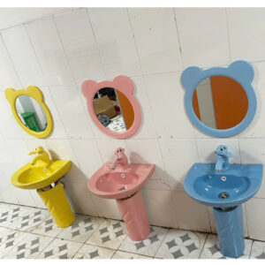 Chậu rửa lavabo trẻ em kèm gương nhiều màu