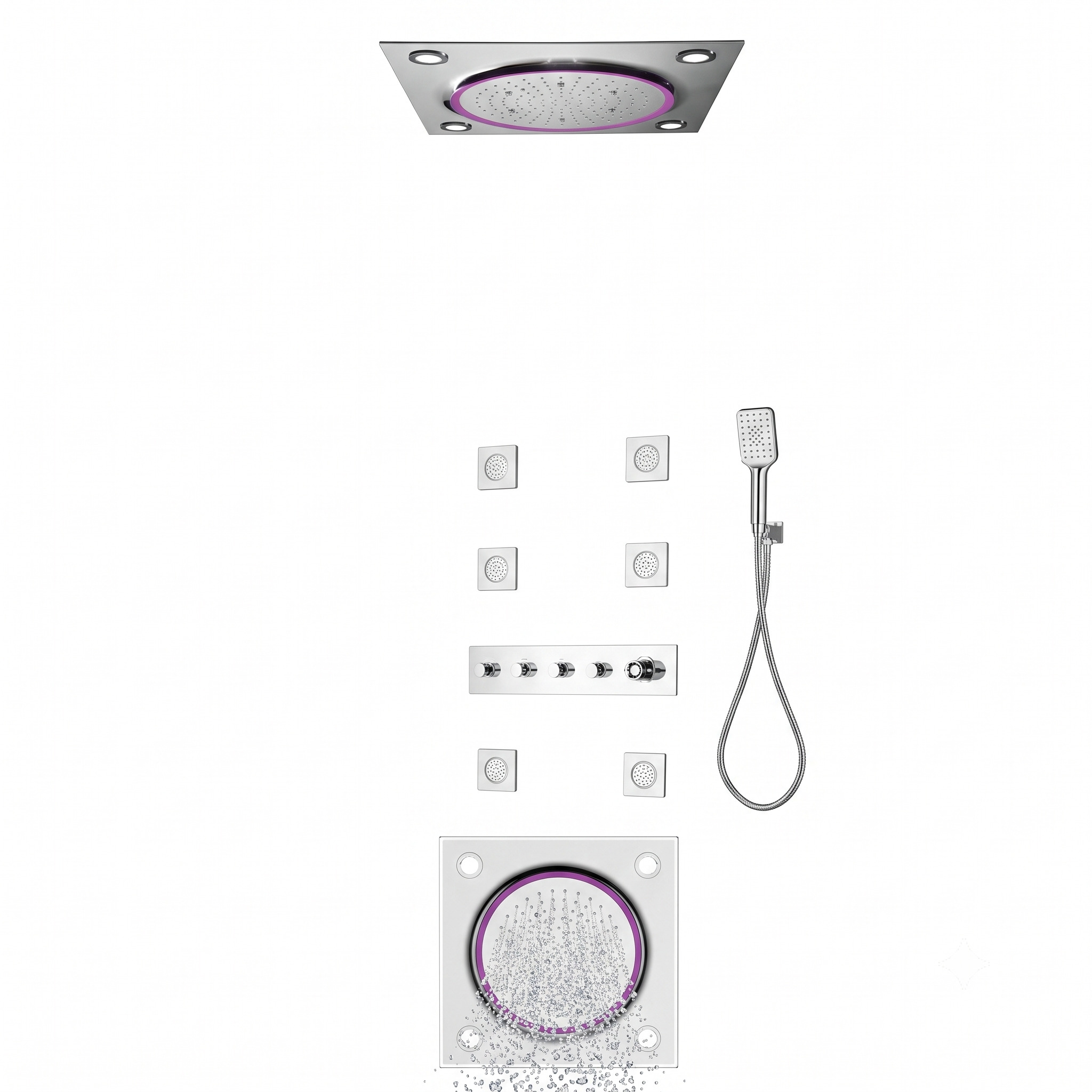 Sen tắm âm trần SW Dauer H02 massage Sen tắm âm trần SW Dauer H02 massage