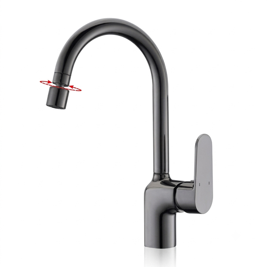 Vòi rửa bát SW Dauer SW7058-1F nóng lạnh màu ghi