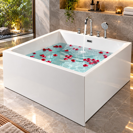 Bồn tắm SW Dauer SWD-1008 kiểu vuông chất liệu Acrylic Bồn tắm SW Dauer SWD-1008 kiểu vuông chất liệu Acrylic