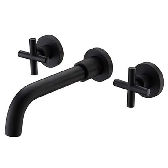 Vòi chậu lavabo âm tường Miken MKV-600002B đen