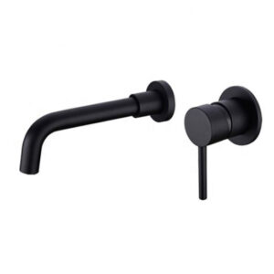 Vòi lavabo âm tường đen Miken MKV-600003B