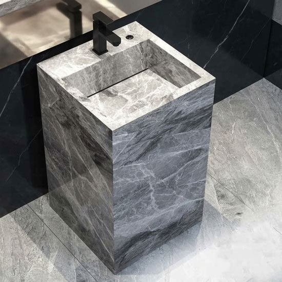 Chậu rửa lavabo đá SW Dauer SW2706 chân đứng nghệ thuật