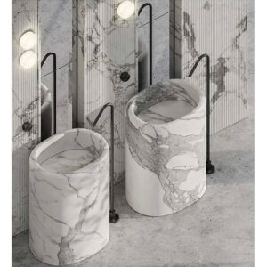 Chậu rửa lavabo đá SW Dauer SW489 chân đứng nghệ thuật