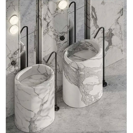 Chậu rửa lavabo đá SW Dauer SW489 chân đứng nghệ thuật