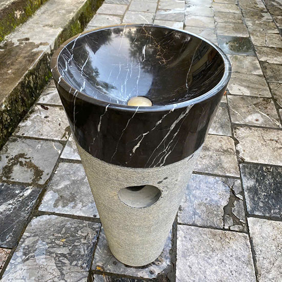 Chậu rửa lavabo SW Dauer SW2715 đá tự nhiên chân đứng
