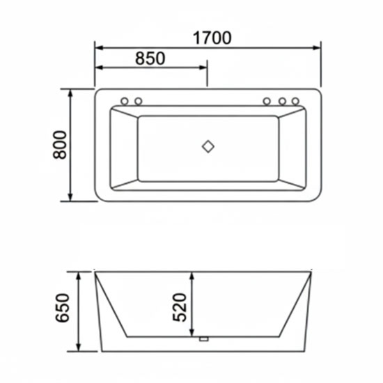 Bồn tắm SW Dauer D-1011 chất liệu nhựa Acrylic Bồn tắm SW Dauer D-1011 chất liệu nhựa Acrylic