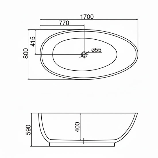 Bồn tắm SW Dauer DT-3005 màu đen đặt sàn Bồn tắm SW Dauer DT-3005 màu đen đặt sàn