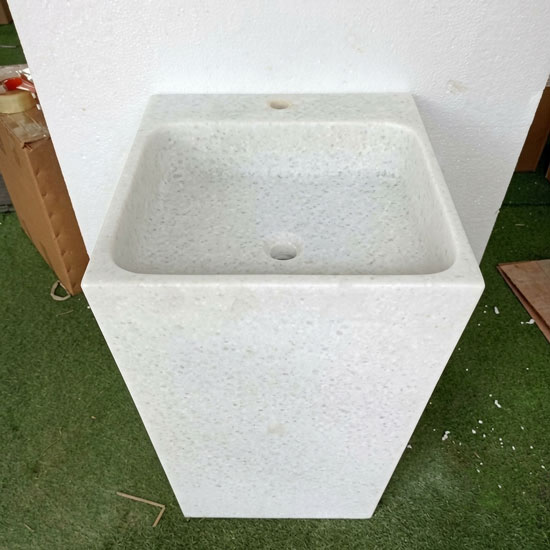 Chậu rửa lavabo đá SW Dauer SW1614 màu trắng